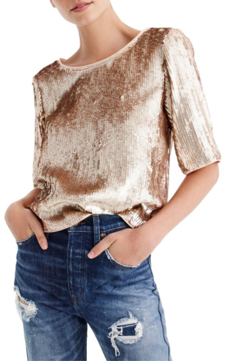 rose sequin top